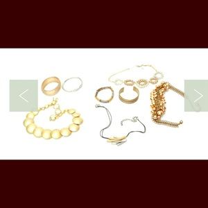 Assortment of gold tone jewelry